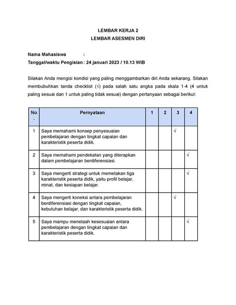 Lk 6 Topik 3 Eksplorasi Konsep Prinsip Pengajaran Dan Asesmen Lembar Kerja 2 Lembar Asesmen