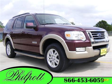 2008 Dark Cherry Metallic Ford Explorer Eddie Bauer 8929254 Car Color Galleries