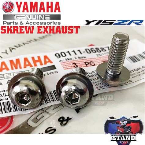 Original Cover Exhaust Pipe Screw Washer Ekzos Skru Allen Key Protector Cap Yamaha Lc135 Y15zr