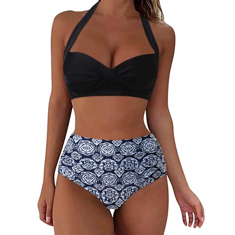 Gdreda Women Swimsuit Women High Waisted Bikini Sexy Push Up Two Piece