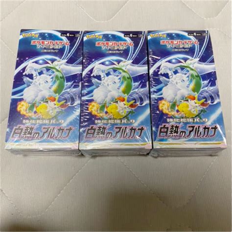 ップで ポケモン 3box シュリンク付の通販 By Sgsgsgsgs Shop｜ポケモンならラクマ ポケモンカード 白熱のアルカナ デッキ