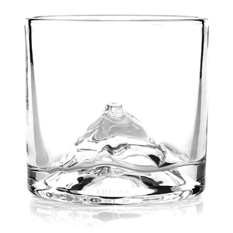 Mount Fuji Crystal Bourbon Whiskey Glasses Set Of 2 Liiton