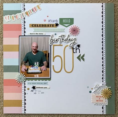 50th Birthday - Scrapbook.com | Birthday scrapbook layouts, Birthday scrapbook, Birthday photo album