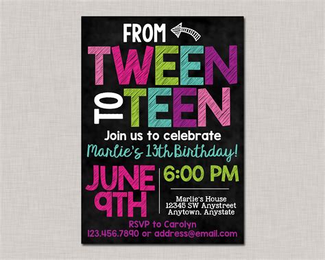 13th Birthday Invitations 13th Birthday Invitations