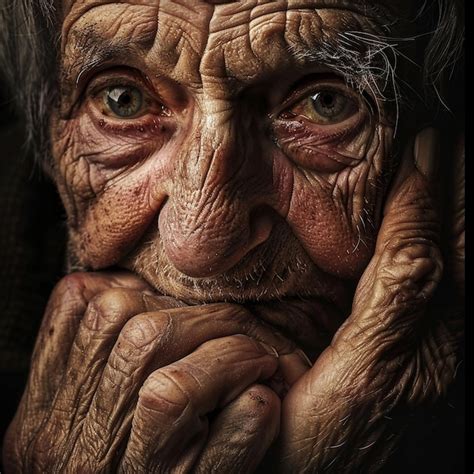 Premium Photo Elderly Face Wisdom Filled Eyes Old Lady Wrinkled Face