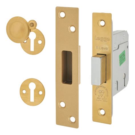 Legge Heavy Duty Bs3621 2007 5 Lever Deadlock 76mm Case 57mm Backset Polished Brass