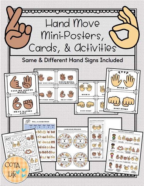 Hand Moves Posters and Activities - Your Therapy Source