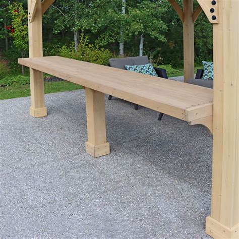 10ft Meridian Gazebo Wooden Bar Counter Yardistry Direct Uk