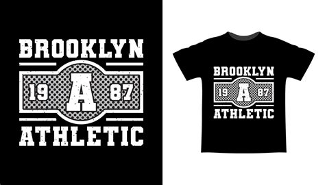 Brooklyn Athletic Typography T Shirt Design 5558937 Vector Art At Vecteezy