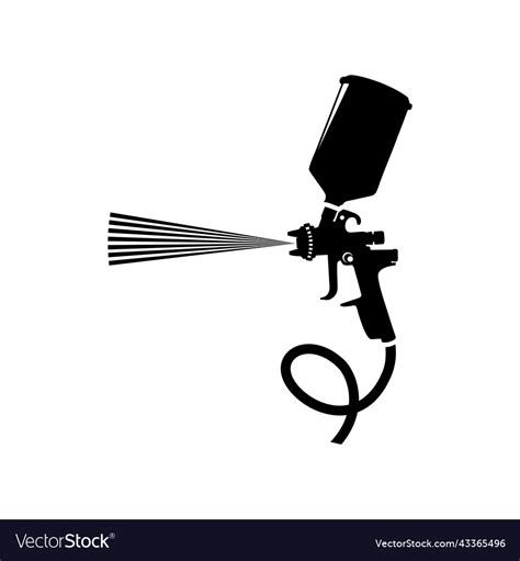 Spray Gun Paint Logo Icon Royalty Free Vector Image