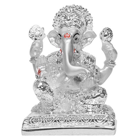 Buy Diviniti Ganesha Idol For Home Decor 999 Silver Plated Sculpture Of Ganesha Figurine Idol