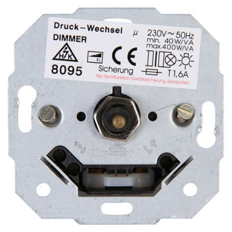 Dreh Dimmer Mit Druck Wechselschalter F R Konv Trafos W Va