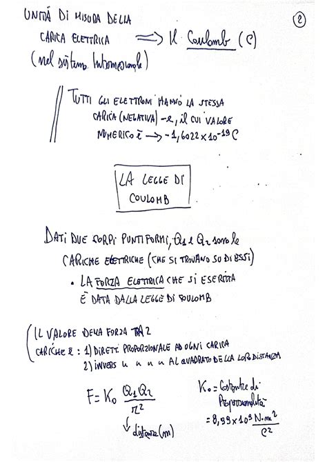 La Legge Di Coulomb Fisica Scientifico Tradizionale Studocu