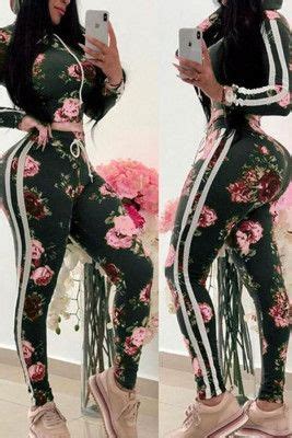 Blue Casual Floral Printed Twilled Satin Two Piece Pants Set Two