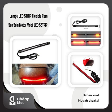 Jual Lampu Led Strip Flexible Rem Sen Sein Motor Mobil Fleksibel Led