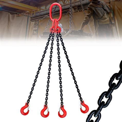 Fithoist 6 Ton 4 Leg Chain Sling 516” 5 Ft G80 Alloy