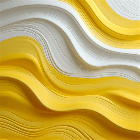 Yellow And White Wave Background Accurate Topography In 3d