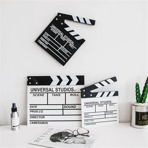 Director Video Scene Clapperboard Wooden Tv Movie Cinema Clapboard