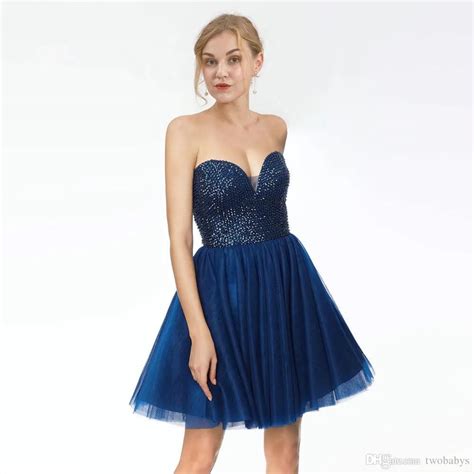 Luxury Heavy Crystal Royal Blue Short Prom Dress 2019 Sexy Sweetheart Backless Homecoming Dress