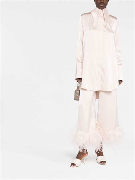 16Arlington Seymour Oversized Collar Satin Shirtdress Farfetch