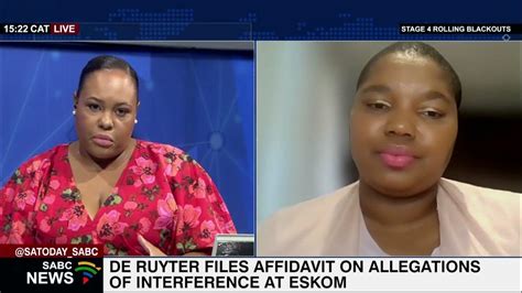 Developments Relating To Andre De Ruyter Possible Cabinet Reshuffle