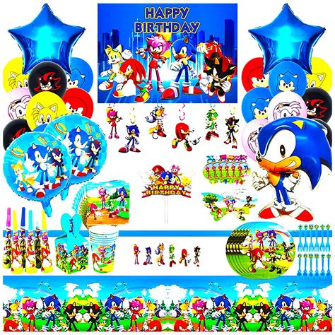 178 Pieces Sonic Birthday Party Supplies Decorations Hedgehog Shop Today Get It Tomorrow