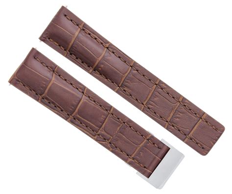 Mm Leather Watch Band Strap For Breitling Navitimer Deployment