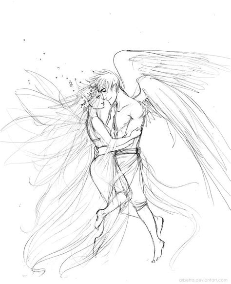 Greek Mythology • Psyche And Eros • Art By Arbetta Sketches Art