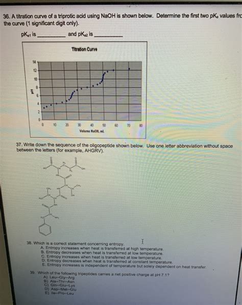 Solved 36. A titration curve of a triprotic acid using NaOH | Chegg.com