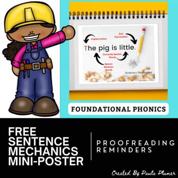 Improve Early Writing Skills With Free Sentence Mechanics Reminder Poster