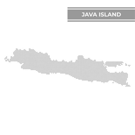 Mapa Punteado De La Isla De Java Indonesia Vector Premium