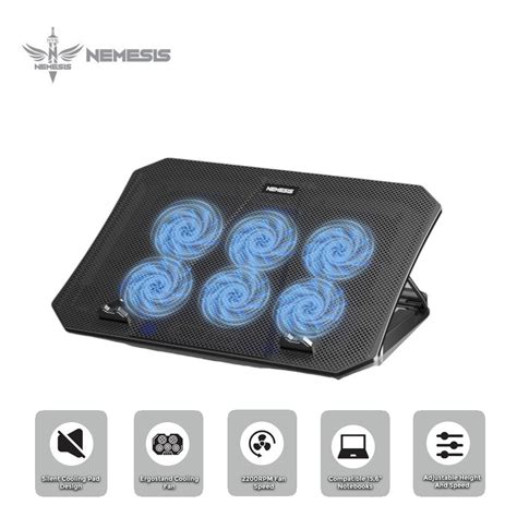 Jual Cooling Pad NYK Nemesis X 3 Winterstorm Kipas Pendingin Laptop