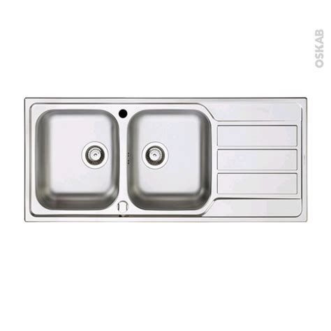 Evier Inox Double Bac Egouttoir Id Es De Travaux