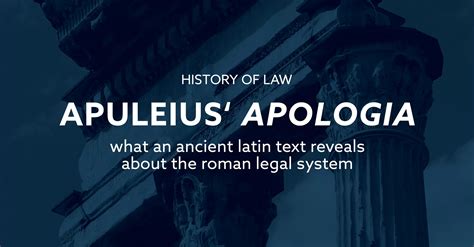 Apuleius Apologia What An Ancient Latin Text Reveals About The Roman