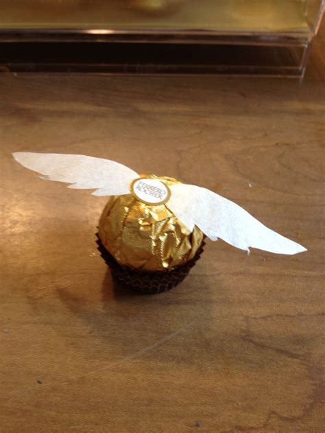 Golden Snitch Made From Ferrero Rocher Chocolates And Tracing