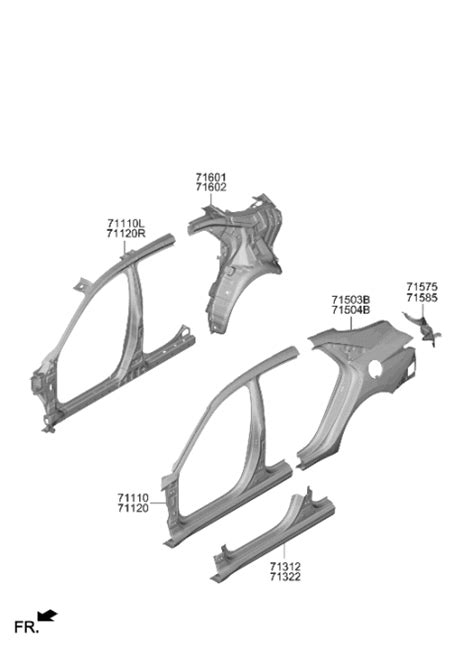 Iba Genuine Hyundai Panel Assy Pillar Outer Lh