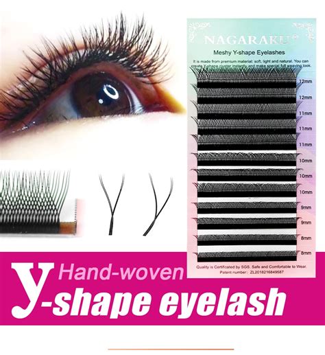 Nagaraku Yy Shape Eyelash Extensions Hand Woven Premium Y Shape Mink