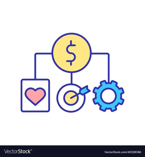 Social And Economic Development Rgb Color Icon Vector Image