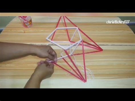 DIY 73 Star Xmas Lantern Parol Made Of Drinking Straw 1 YouTube