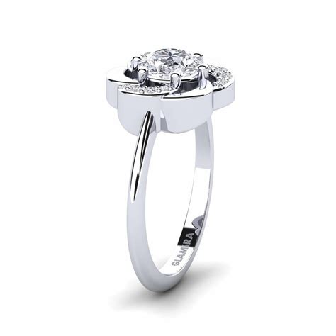 Kaufen Sie GLAMIRA Ring Dajana Mit 0 8 Karat Diamant Rund 950 Palladium