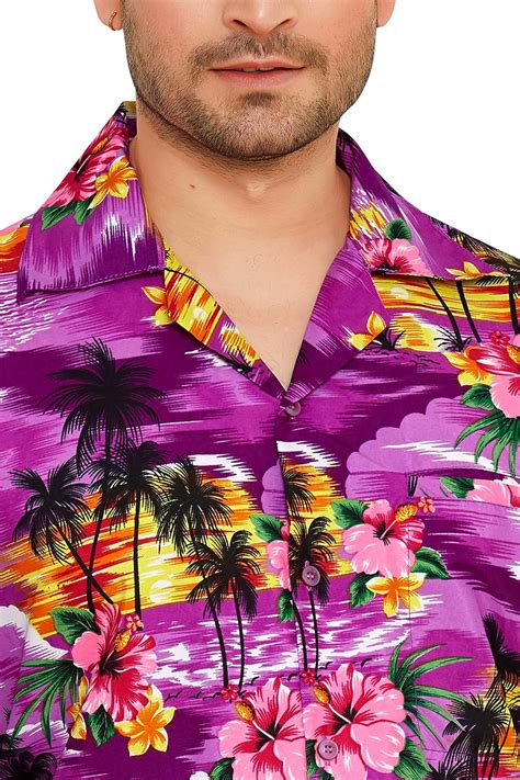 CLUB CUBANA Camicia Da Uomo Hawaiana Floreale Classica Casual A Maniche