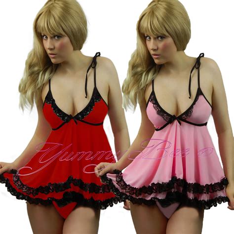 Yummy Bee Sexy Babydoll Plus Size 6 22 Lingerie Lace Frilly Nightwear