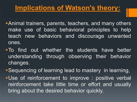 Behaviorism John B Watson Ppt