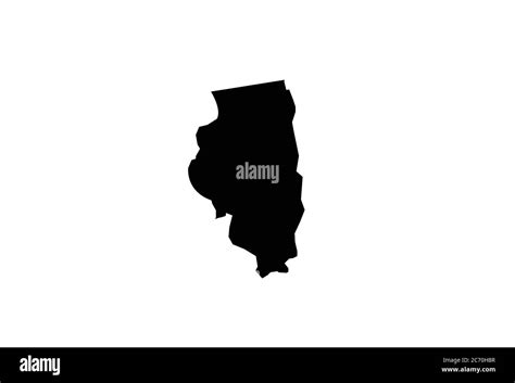 Illinois Map Outline Us Vector Illustration Stock Vector Image And Art