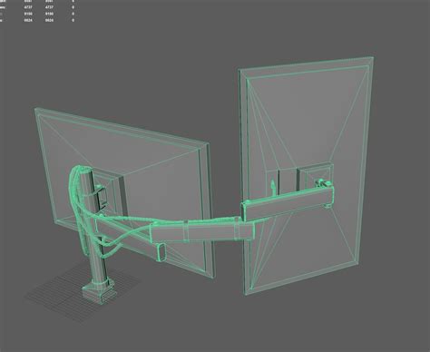 3d Model Monitors With Stand Vr Ar Low Poly Cgtrader