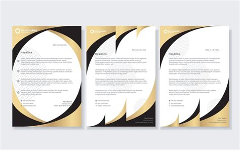 Gold Luxury Letterhead Design Template For Company Stationery Design 12112605 Vector Art At Vecteezy