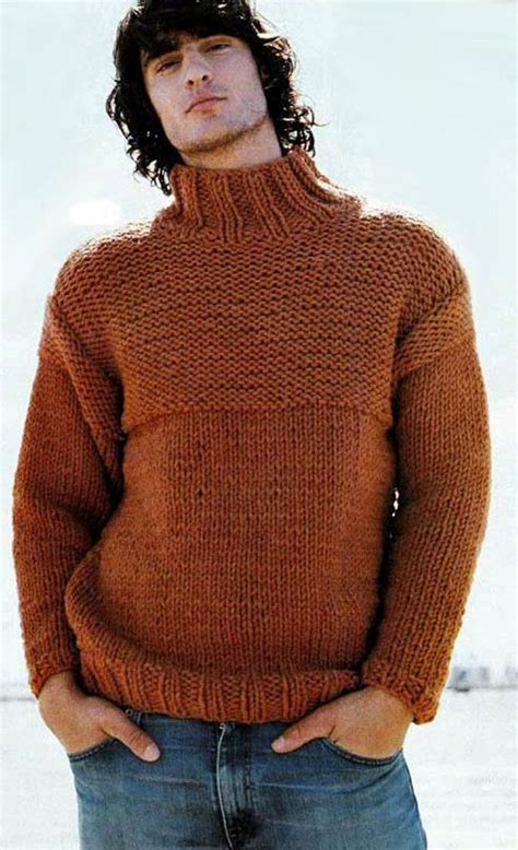 MADE TO ORDER Men S Turtleneck Sweater V Neck Men Crewneck Hand Knitted