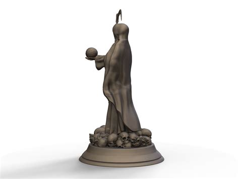 Classic Santa Muerte Statue For D Printing D Model D Printable