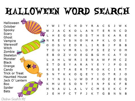 Halloween Word Search