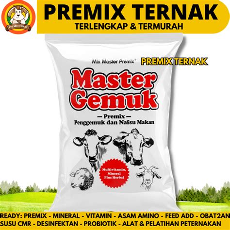 Jual Premix Sapi Master Gemuk Kg Premix Vitamin Mineral Penggemuk